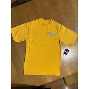 US Navy‎ PT Shirt NWT Soffe X-Small Light Gold Reflective Made in USA